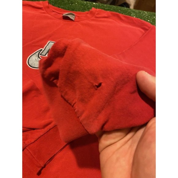 Vintage 90s Nike Air Just Do It center swoosh long sleeve t-shirt XL red - Picture 8 of 15